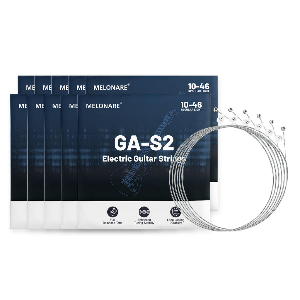 GA-S2-10 | Electric Guitar Strings,10–46 Regular Light Gauge (10 Pack)