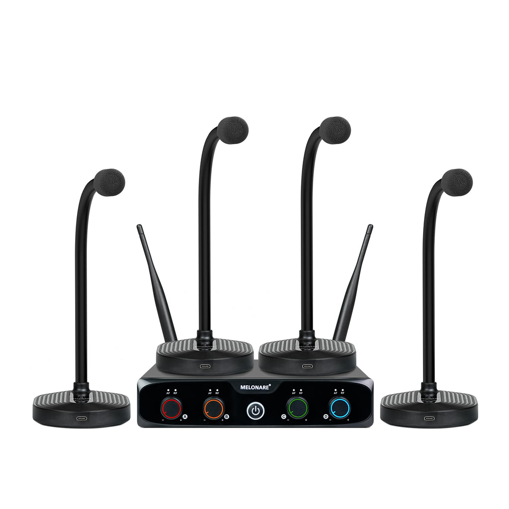 MWM-41-4G | 4-Channel Wireless Conference Microphone System