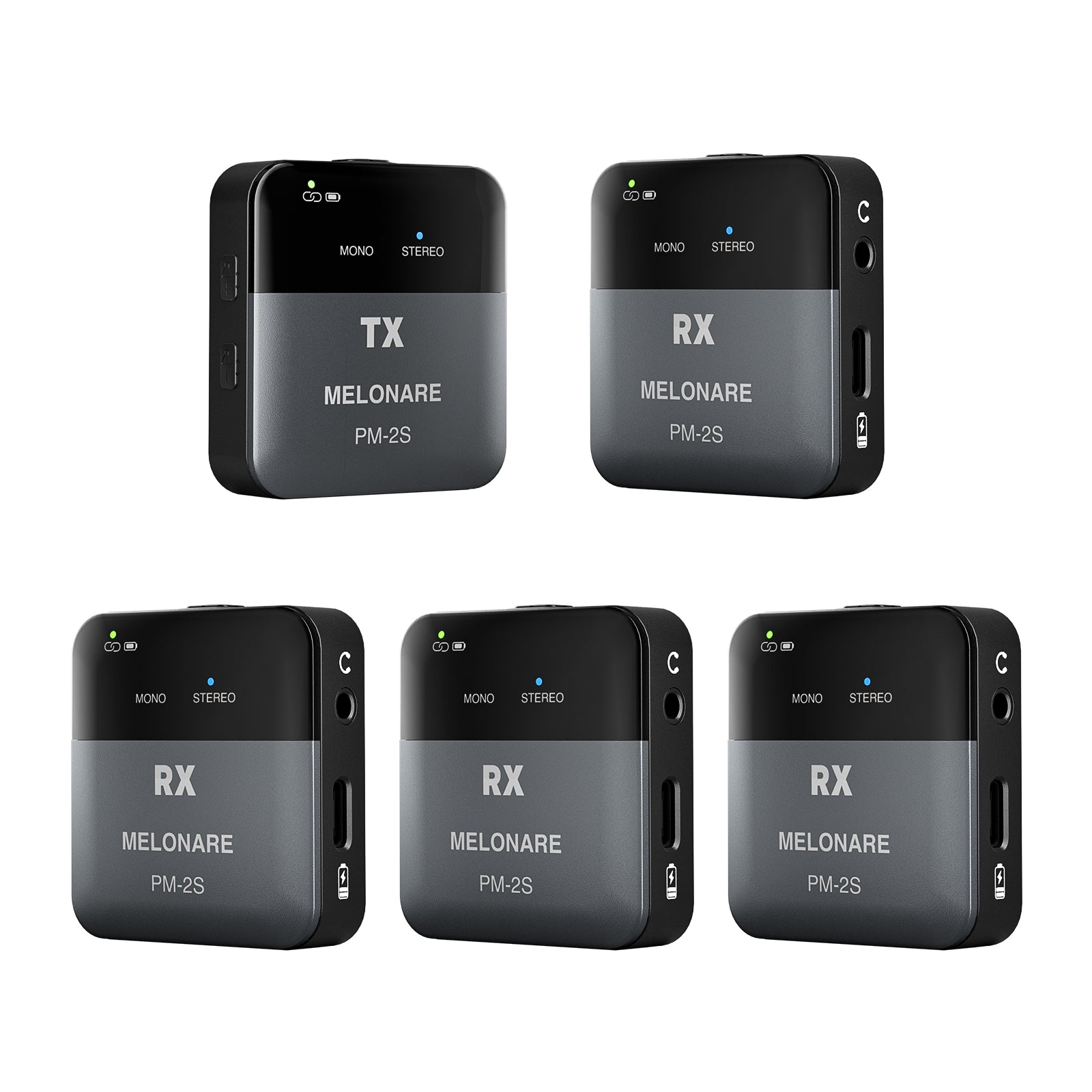 PM-2S-4R | Portable Stereo Wireless in Ear Monitor System w/ 4 Receivers