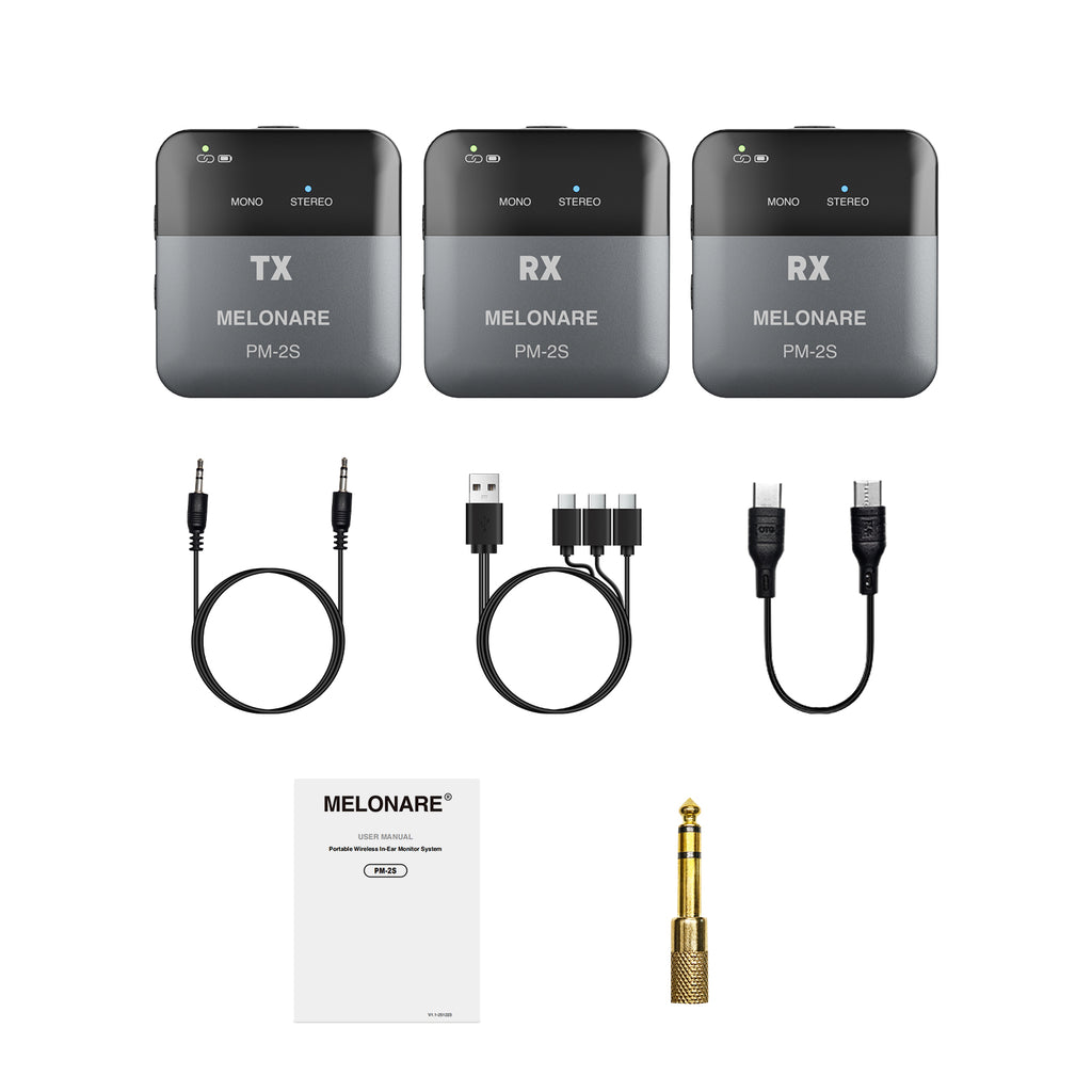 PM-2S-2R | Portable Stereo Wireless in Ear Monitor System w/ 2 Receivers