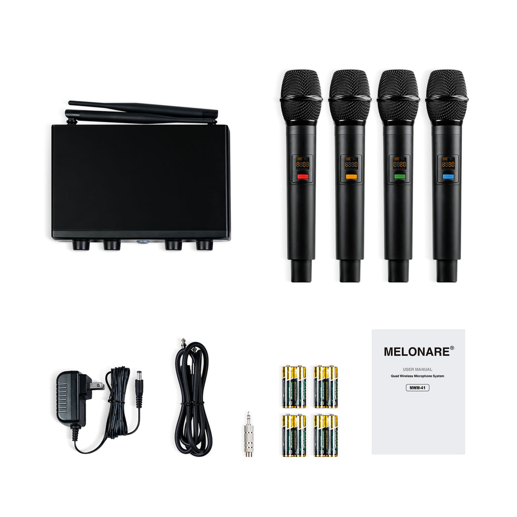MWM-41-4H | 4-Channel UHF Digital Wireless Microphone System