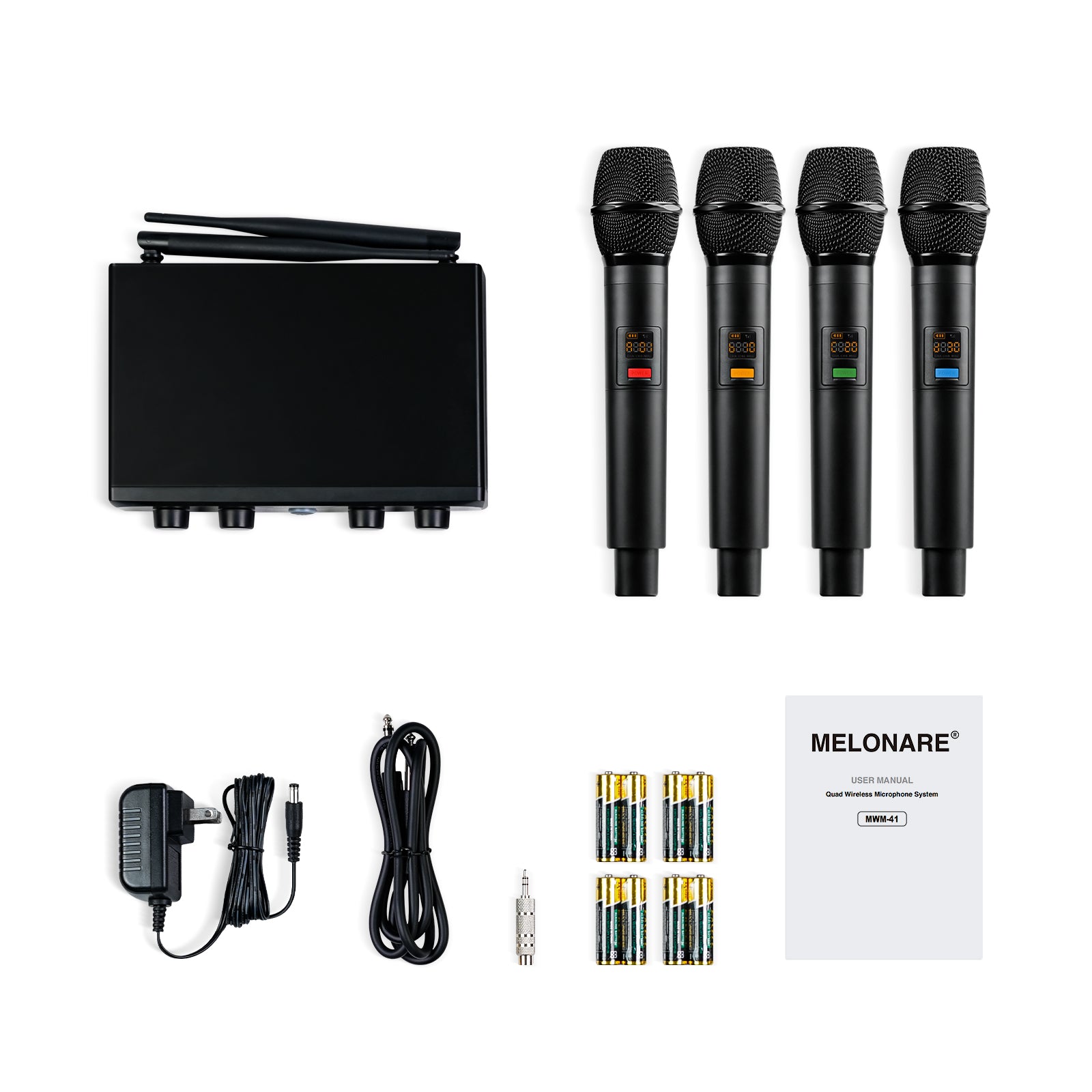 MWM-41-4H | 4-Channel UHF Digital Wireless Microphone System