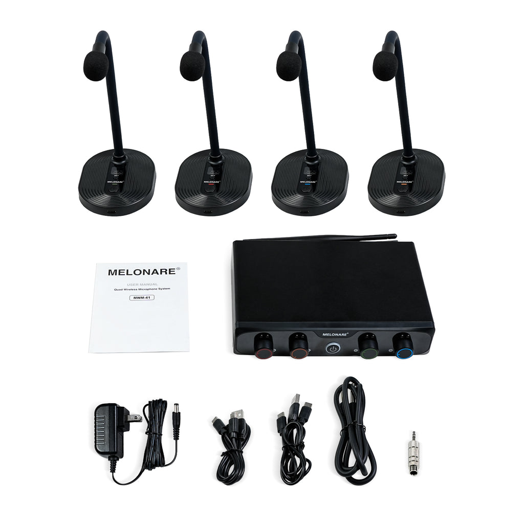 MWM-41-4G | 4-Channel Wireless Conference Microphone System