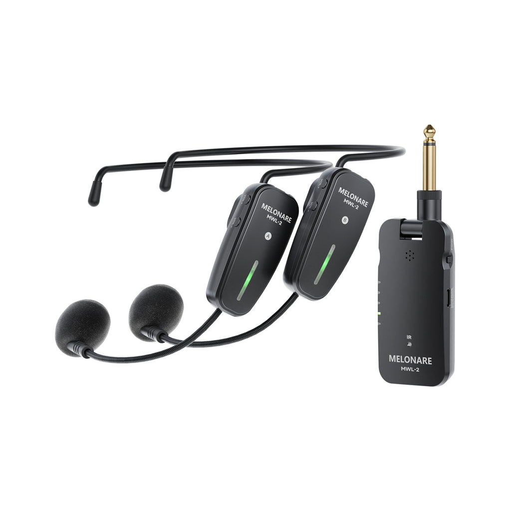 MWL-2 | Dual UHF Wireless Headset Microphone System w/ Auto Scan