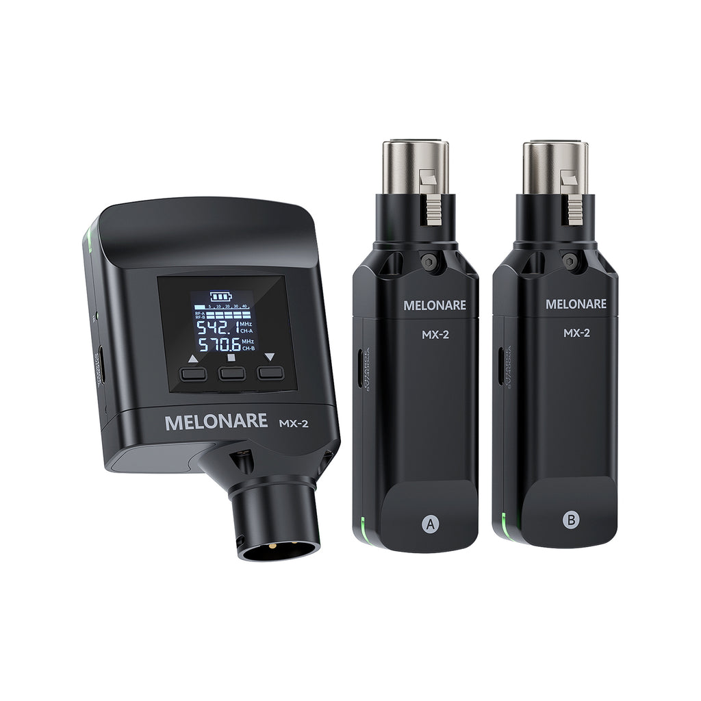 MX-2 | Dual UHF Auto-Scan Wireless XLR Transmitter & Receiver System