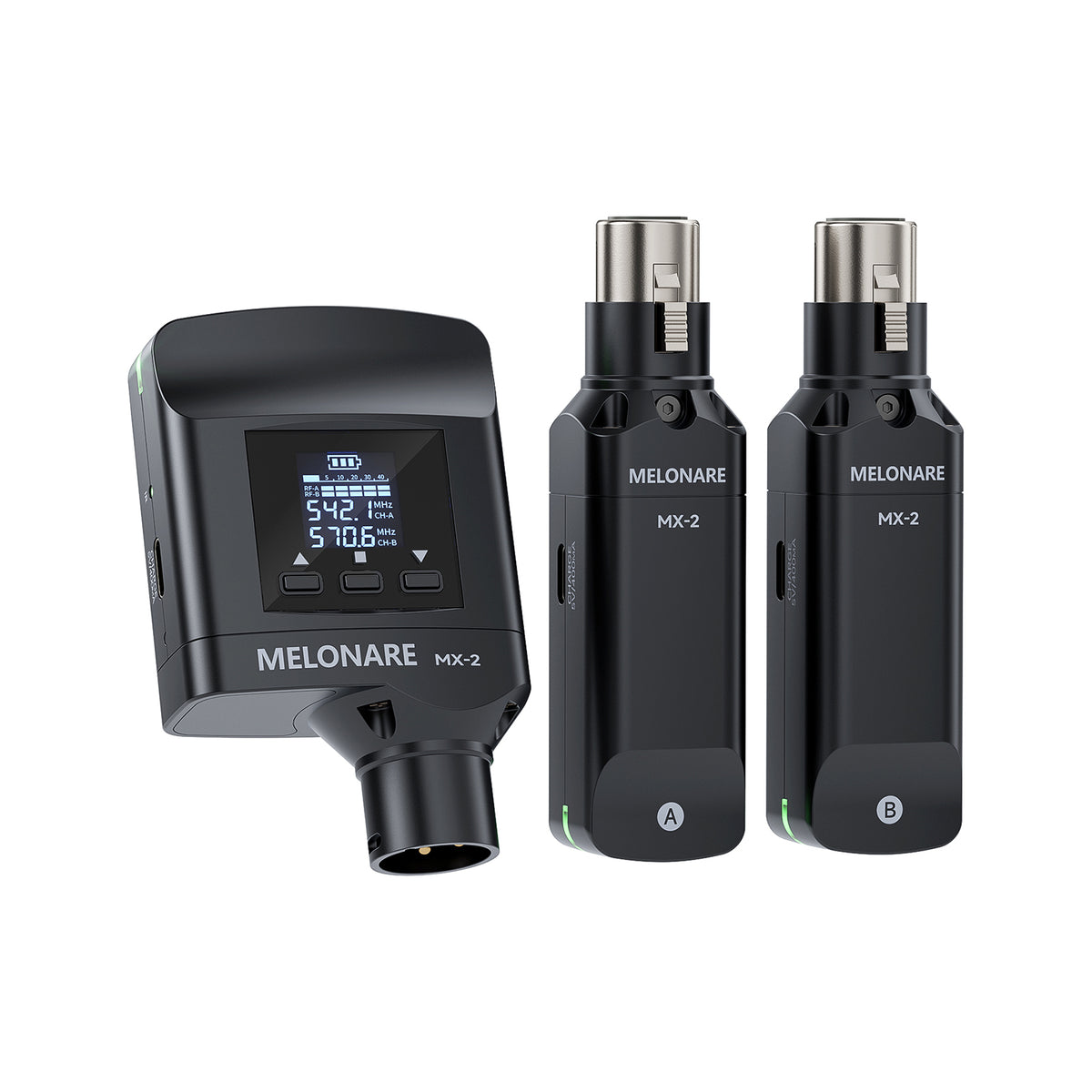 MX-2 | Dual UHF Auto-Scan Wireless XLR Transmitter & Receiver System