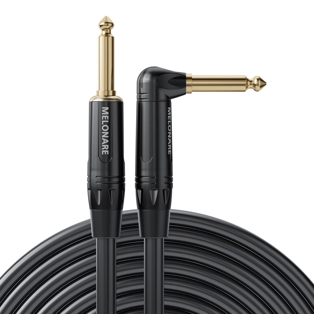 GA-CB1 | 10 ft Auto-Mute Right-Angle to Straight Guitar Cable