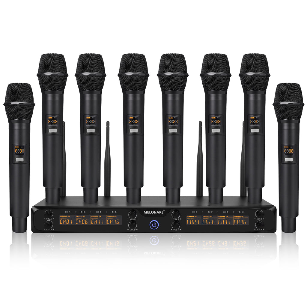 MWM-81F | 8-Channel UHF Digital Wireless Microphone System