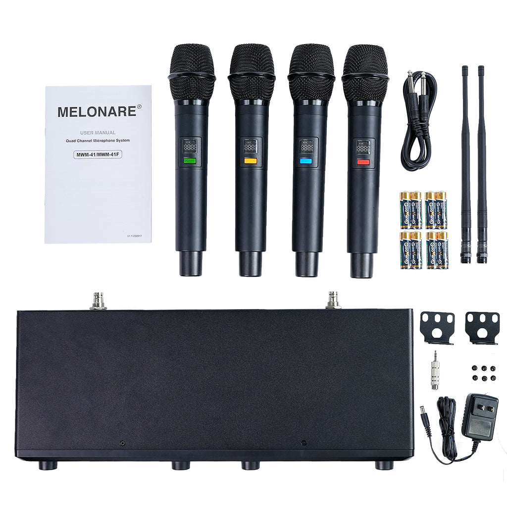 MWM-41F | 4-Channel UHF Digital Wireless Microphone System (Full-Rack)