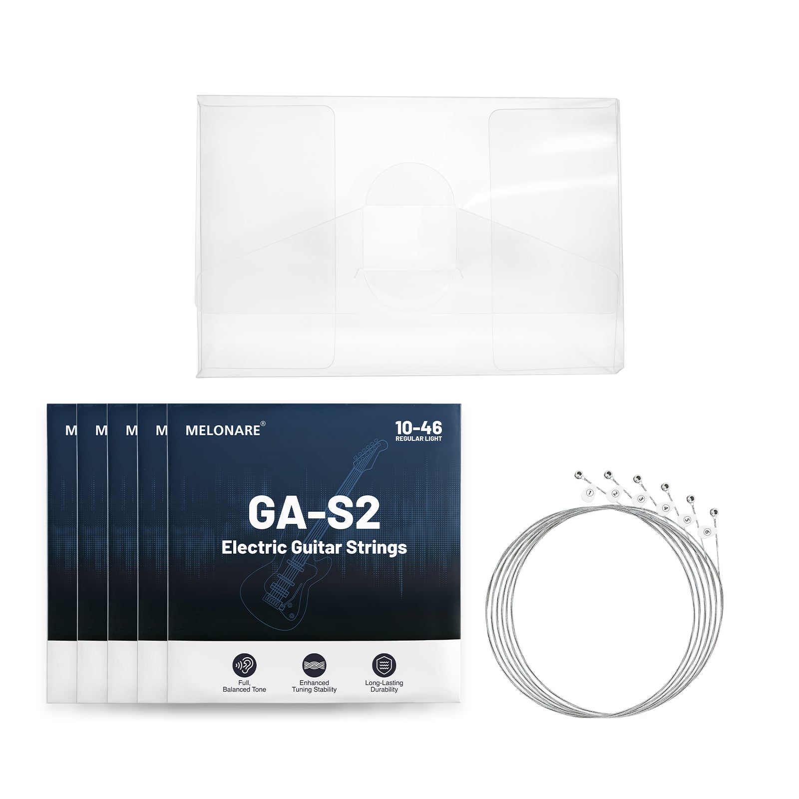 GA-S2-5 | Electric Guitar Strings,10–46 Regular Light Gauge (5 Pack)