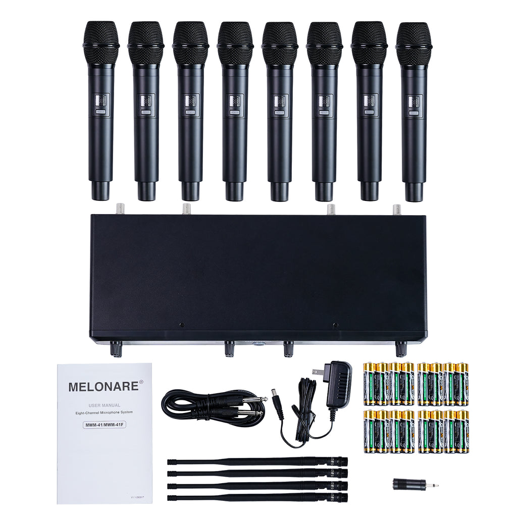 MWM-81F | 8-Channel UHF Digital Wireless Microphone System